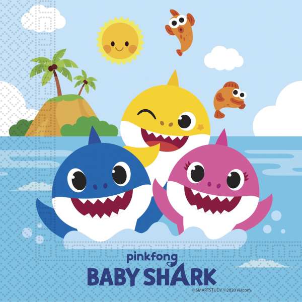 Servietten Baby Shark, 20 St. - ab 1 St. - VE 30